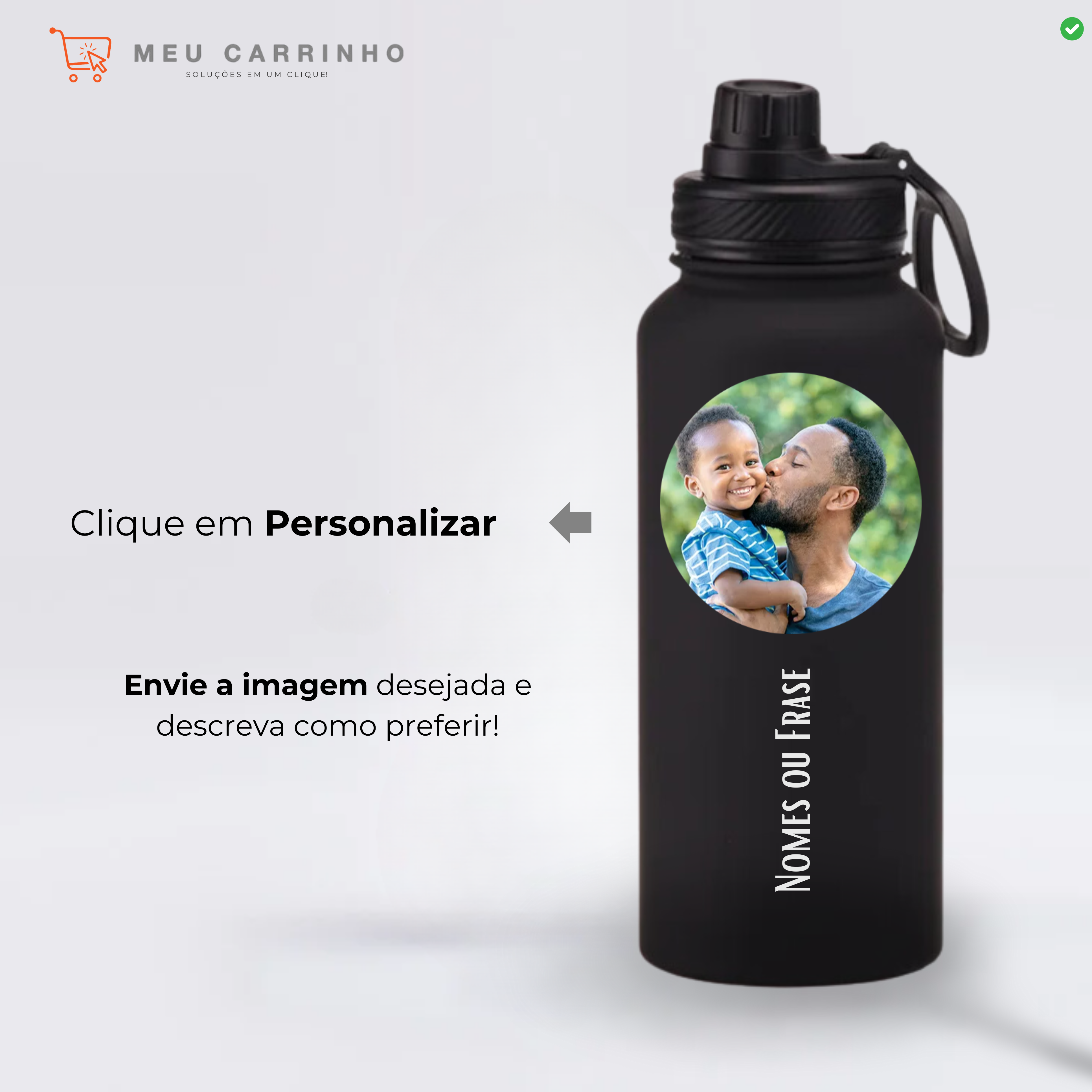 GARRAFA TÉRMICA  - SPORT 800ML- DIA DOS PAIS