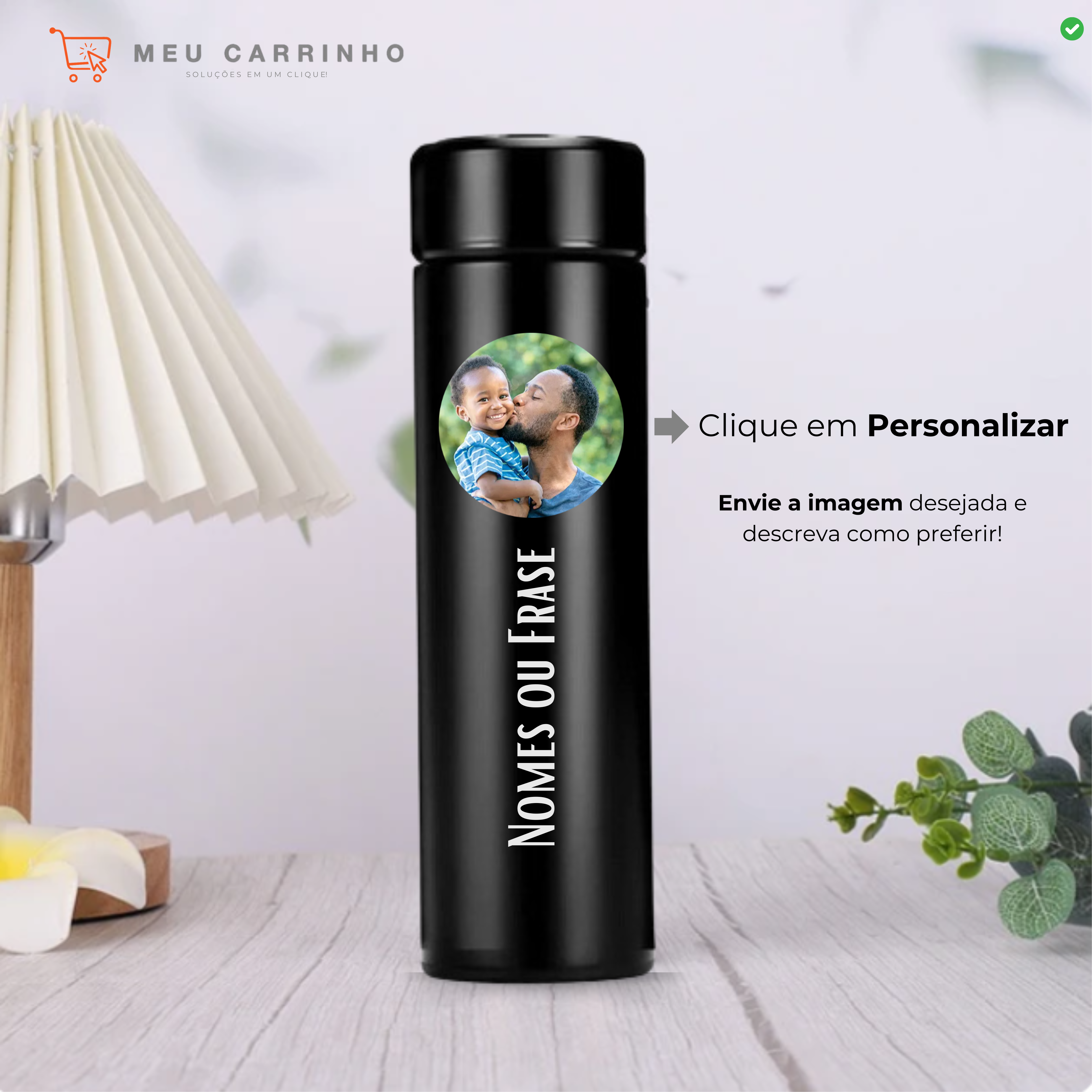 GARRAFA TÉRMICA - LED 500ML - DIA DOS PAIS