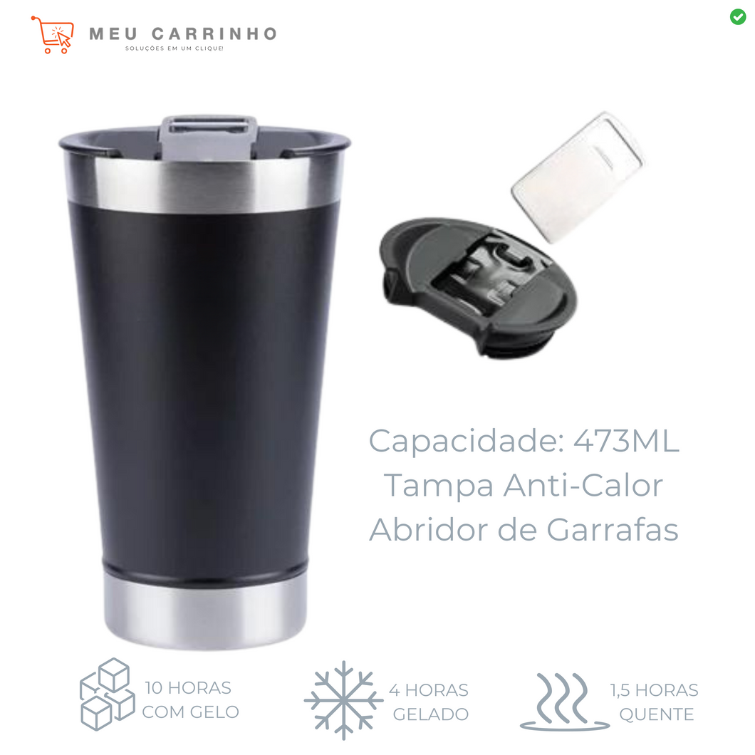 COPO TÉRMICO (COM TAMPA/ABRIDOR) 473ML - DIA DOS PAIS